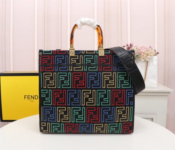 FENDI Sunshine Tote Canvas Bag