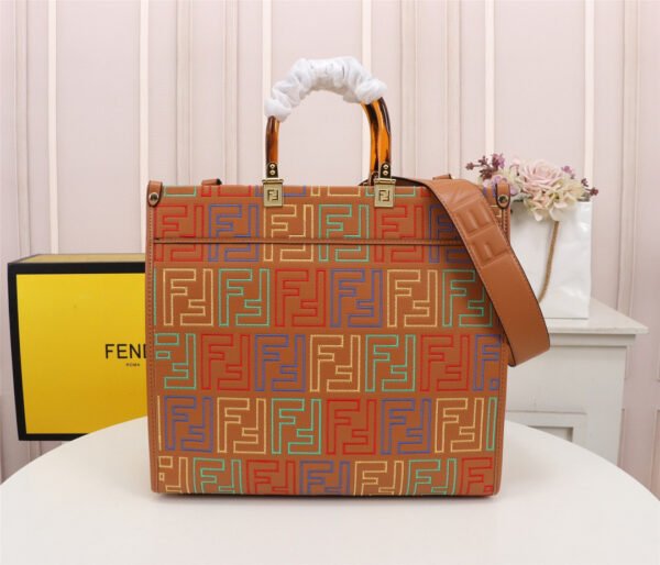 FENDI Sunshine Tote Canvas Bag