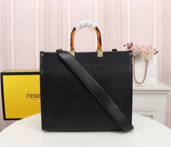 FENDI Sunshine Tote Canvas Bag - Image 5