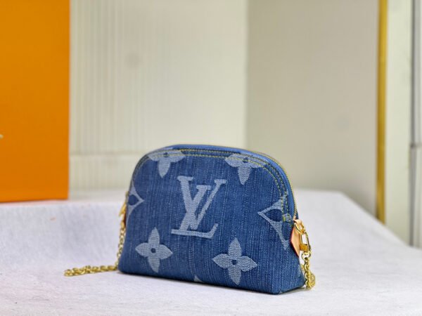 LV Denim Pochette | Luxury Cosmetic Bag - Image 6