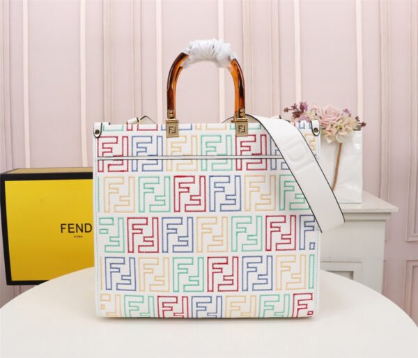 FENDI Sunshine Tote Canvas Bag