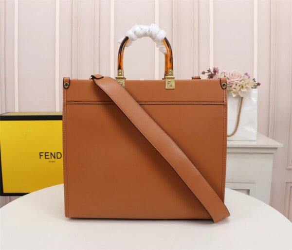 FENDI Sunshine Tote Canvas Bag - Image 4