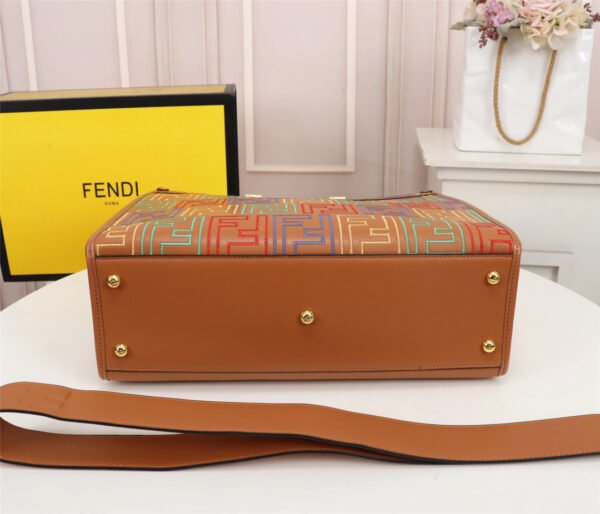 FENDI Sunshine Tote Canvas Bag - Image 3