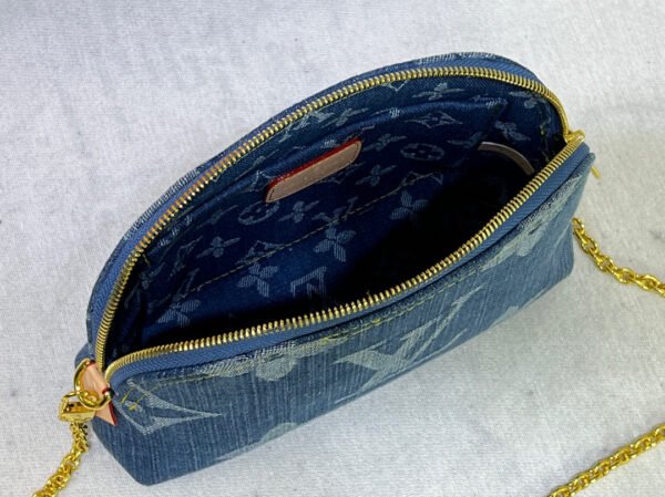 LV Denim Pochette | Luxury Cosmetic Bag - Image 2